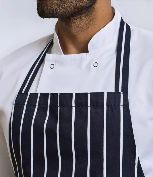 PR110 — Premier Stripe Bib Apron