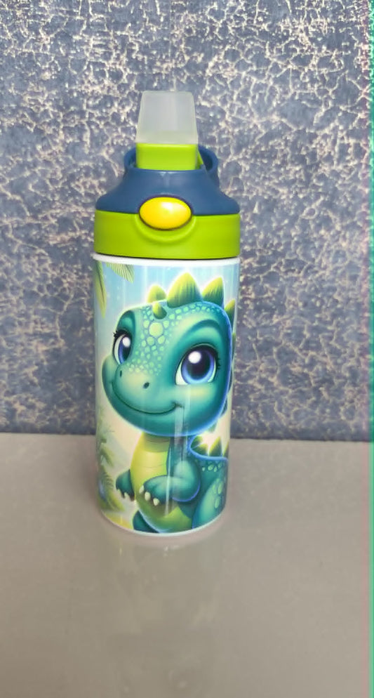 Cute Dinosaur 12oz Kids Water Bottle | Stainless Steel Dino Bottle