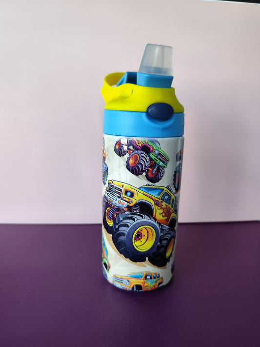 Monster Truck 12oz Kids Water Bottle | Stainless Steel Truck Bottle