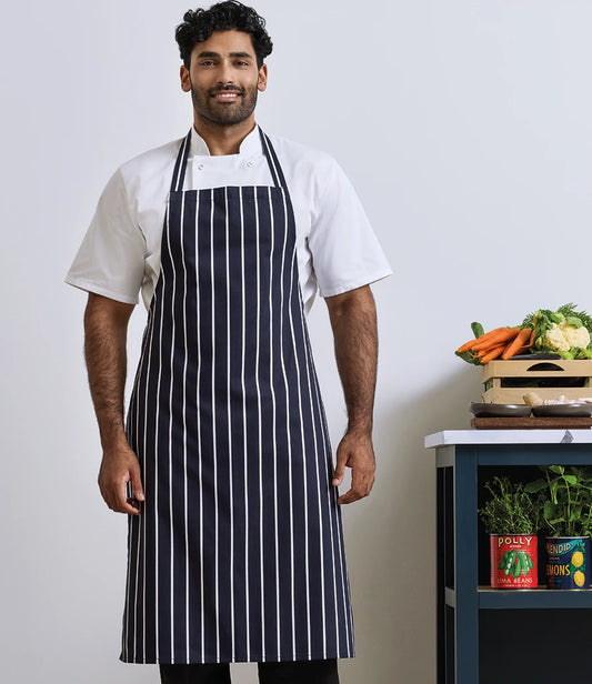 PR110 — Premier Stripe Bib Apron