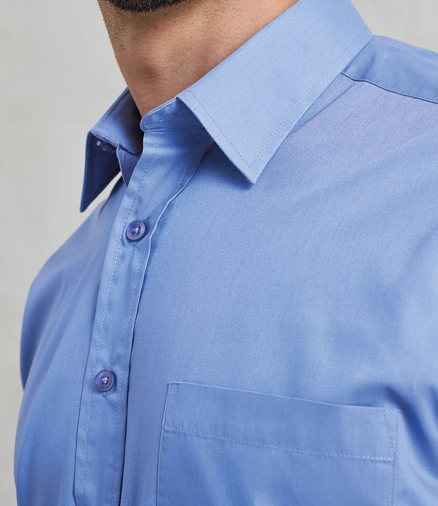 PR202 — Premier Short Sleeve Poplin Shirt