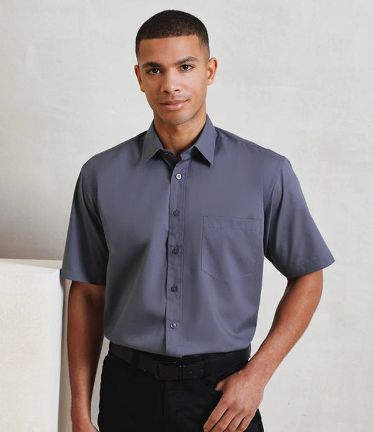 PR202 — Premier Short Sleeve Poplin Shirt