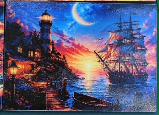 Ship Glass Chopping Board | Nautical Tall Ship Kitchen Gift