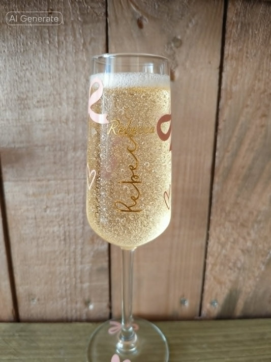 Personalised Champagne Glass | Celebration Wedding Birthday Gift