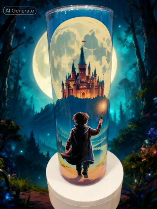 Wizard 20oz Tumbler | Magical Castle Stainless Steel Tumbler